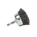 Forney 72730 Cup Brush, Crimped, 2 in x .008 in x 1/4 in Hex Shank