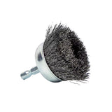 Forney 72730 Cup Brush, Crimped, 2 in x .008 in x 1/4 in Hex Shank