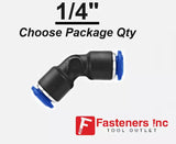 45 Degree Union Coupler Composite 1/4" Tube 250 psi AIGNEP USA 85180-04
