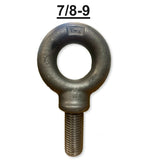 7/8"-9 x 2.25" Thread Lifting Eye Bolt Eyebolt Forged Black USA Domestic