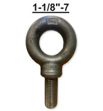 1-1/8"-7 x 2.75" Thread Lifting Eye Bolt Eyebolt Forged Black USA Domestic