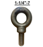 1-1/4"-7 x 3" Thread Lifting Eye Bolt Eyebolt Forged Black USA Domestic