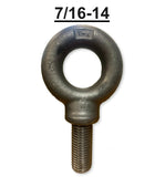 7/16"-14 x 1.38" Thread Lifting Eye Bolt Eyebolt Forged Black USA Domestic