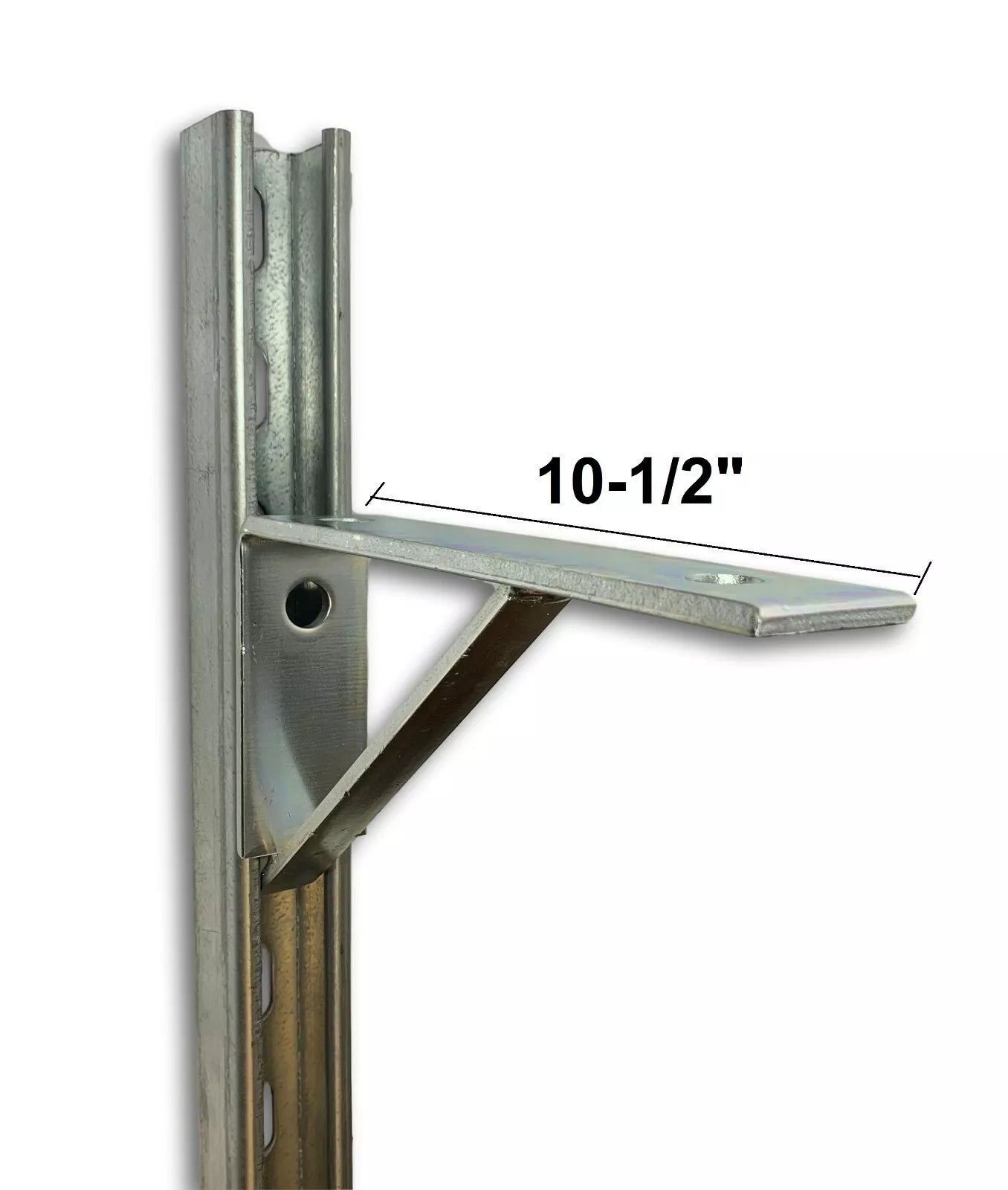 10-1/2" Shelf Bracket for Unistrut Channel Electro Galvanized Zinc #478410 P1771