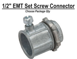 1/2" EMT Conduit UL Set Screw Connector Die Cast Zinc SSCN-050