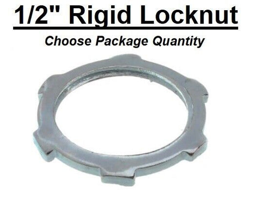1/2" Rigid UL Steel Conduit Zinc Locknut LN-50 Choose Quantity