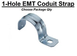 1-Hole EMT Conduit Pipe Straps Clamps 1/2" 3/4" 1"