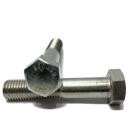 1"-8 x 20" Stainless Steel Hex Cap Screw / Bolt 18-8 / 304 Partial Thread