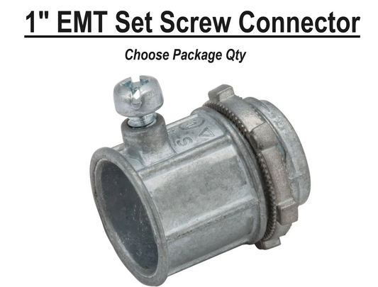 1" EMT Conduit UL Set Screw Connector Die Cast Zinc SSCN-100