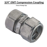 3/4" EMT Conduit UL Compression Coupling Die Cast Zinc CCP-075