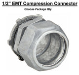 1/2" EMT Conduit UL Compression Connector Die Cast Zinc CCN-050