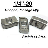 1/4"-20 Stainless Steel Strut Nuts for Unistrut Channel P3006-1420