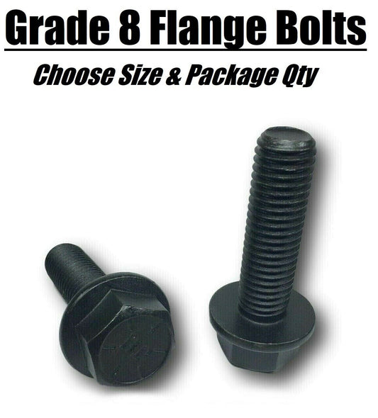 5/16"-18 x 3/4" Grade 8 Flange Frame Bolt Black Phosphate & Oil Full Thread