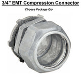 3/4" EMT Conduit UL Compression Connector Die Cast Zinc CCN-075