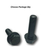 3/8"-16 x 1" Grade 8 Flange Frame Bolt Plain Black