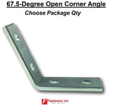 4-Hole 67.5?ÃƒÂ¸ Degree Open Corner Angle for Unistrut Channel P2268 Zinc / EG 67