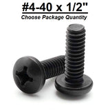 #4-40 x 1/2" Phillips Pan Head Machine Screw Stainless Steel Black Oxide