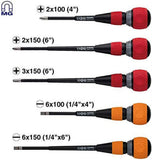 Vessel Tools 22002N3EVA Ball Grip Ratchet Screwdriver Set