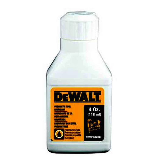DEWALT, DWFP4OZOIL, Pneumatic Tool Lubricant, 4 oz, 1.375 in width, 2.188 in length, 30-weight