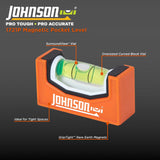 Johnson Level & Tool ‎1721P Magnetic Pocket Level, Easy Readability, Compact, Orange, 1 Level