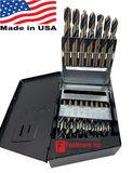 Norseman 29pc Stubby Screw Machine Length M7 Drill Bit Set 1/16-1/2 USA SPT-29