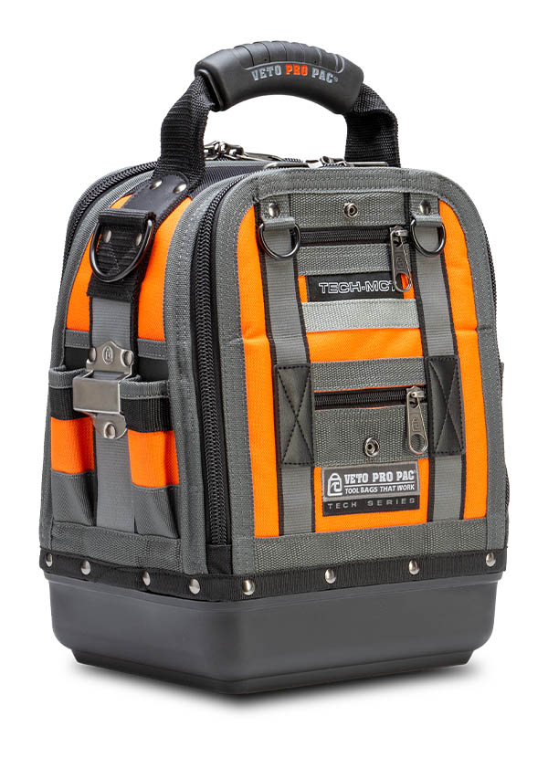 Veto Pro Pac TECH MCT HI-VIZ ORANGE - Compact / Tall Technician Tool Bag, Waterproof base