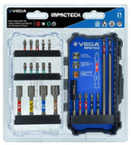 Vega T21-1DB Impactech Impact Driver Bit Set 21 Pieces