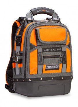 Veto Pro Pac TECH PAC MC HI-VIZ ORANGE - Compact Backpack Tool Bag, Waterproof polypropylene base