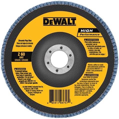DEWALT, DW8382, Flap Disc, 6 in; 60 Grit; Metal, Type 29