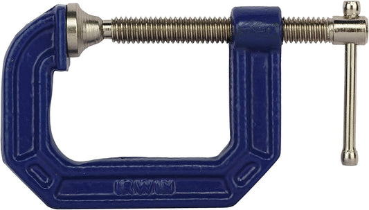 IRWIN, 2025101, C-Clamp, 1-1/2 in Opening, 1-1/2 in Throat Depth, Cold-Drawn Steel, Light Duty