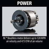 Makita XBU02PT1 36V (18V X2) LXT® Brushless Blower Kit with 4 Batteries (5.0Ah)