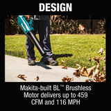 Makita XBU03SM1 Makita XBU03SM1 18V LXT® Lithium‑Ion Brushless Cordless Blower Kit (4.0Ah)