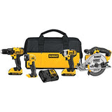 DeWalt DCK421D2 20V MAX Lithium-Ion 4-Tool Combo Kit, 2.0Ah