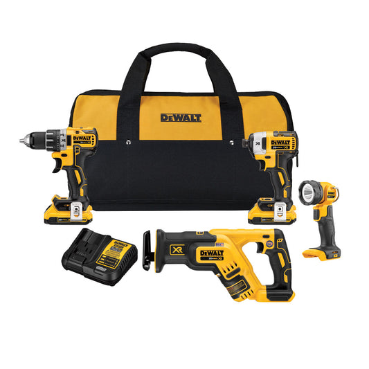 DeWalt DCK484D2 20V MAX XR 4-Tool Compact Combo Kit