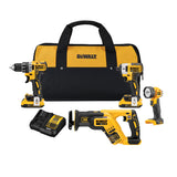 DeWalt DCK484D2 20V MAX XR 4-Tool Compact Combo Kit