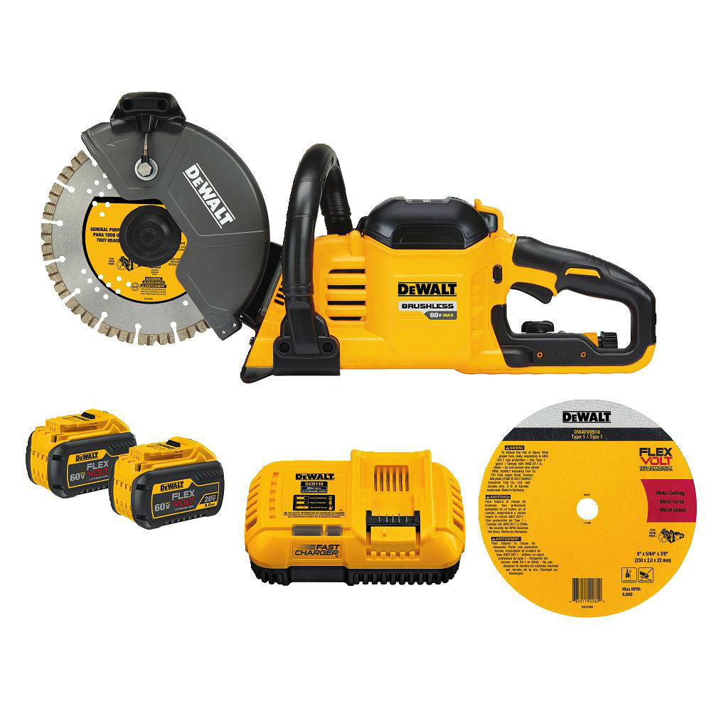 Flexvolt 60V Max* Cordless Brushless 9" Cut-Off Saw Kit