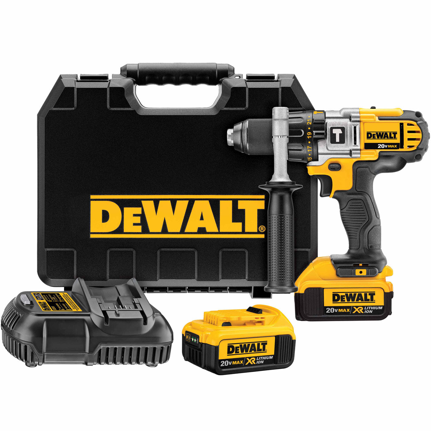 DeWalt DCD985M2 20V MAX Lithium Ion Premium 3-Speed Hammerdrill Kit