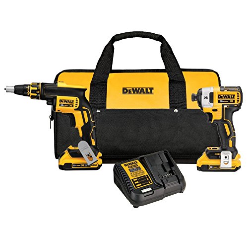 DeWalt DCK267D2 20V MAX XR Drywall Screwgun & Impact Driver Kit (2.0Ah)