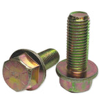 3/8"-16 x 7/8" Grade 8 Flange Frame Bolt Yellow Zinc Plated Full Thread