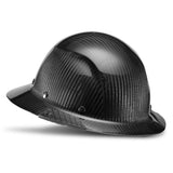 LIFT Safety HDC-15KG DAX Carbon Fiber Full Brim Hard Hat - Ratchet Suspension - Gloss Black