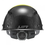 LIFT Safety HDC50C-19HC DAX 50-50 Carbon Fiber Cap Style Hard Hat - Ratchet Suspension - Hi-Viz Yellow/Black