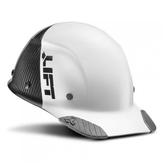 LIFT Safety HDC50C-20CK DAX 50-50 Carbon Fiber Cap Style Hard Hat - Ratchet Suspension - White/Black Camo