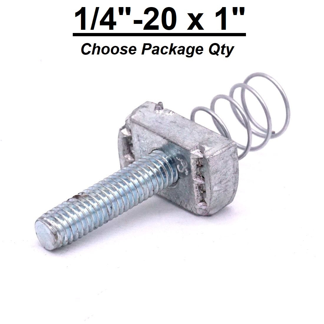 1/4"-20 x 1" Spring Nut Stud for Unistrut Channel #423416
