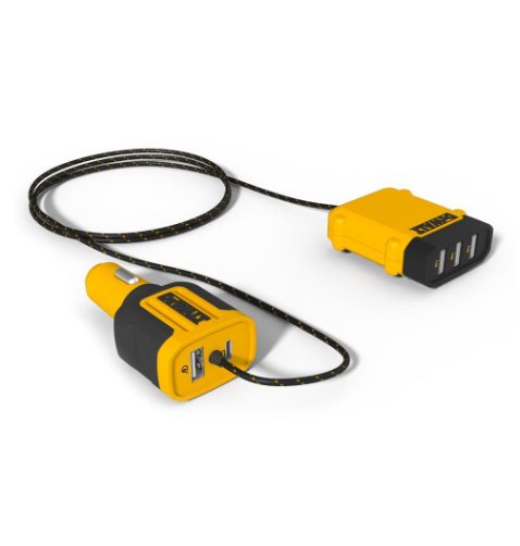 DeWalt 141 0475 DW2 5-Port Front and Back Seat Mobile USB PD Car Charger