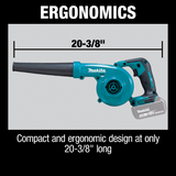 Makita XBU05Z 18V LXT Lithium Ion Cordless Compact Blower, Tool Only