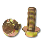 M6-1.0 x 25mm Grade 10.9 Hex Metric Flange Bolts Yellow Zinc Hardened