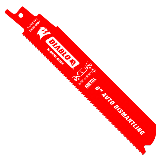 200 Pack Diablo DS0614WBF200 6 in. Bi-Metal Recip Blade for Auto Dismantling