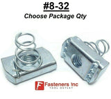 #8-32 Spring Nuts (Short Spring) for Unistrut Channel #4130 P4006-0832