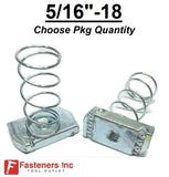 5/16"-18 Spring Nuts for Unistrut/B-LIne Channel (#4119) P1007-EG