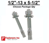 1/2"-13 x 5-1/2" Concrete Wedge Anchor Zinc Plated